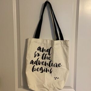 And so the adventure begins tote bag